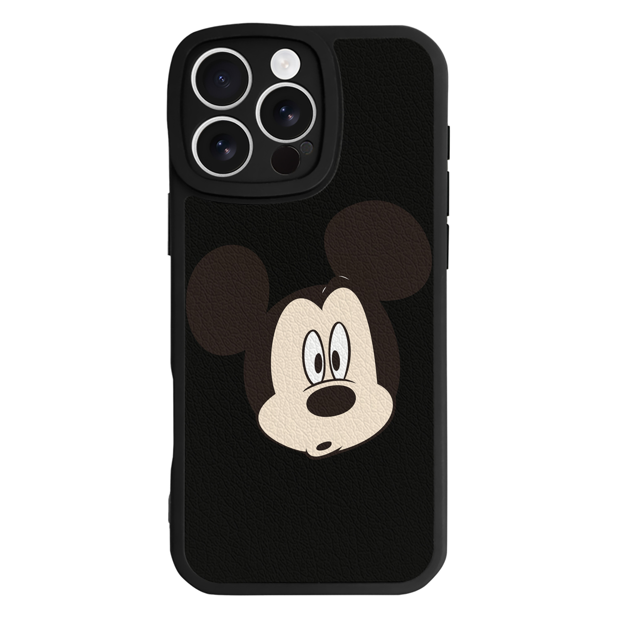 （画像用） ミッキーマウス Mickey Mouse 【iPhone 16シリーズ対応】シリコンスマホケース（レザー調） 材質：シリコン